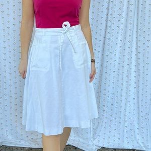 Bay britches 80s vintage white denim wrap skirt size small